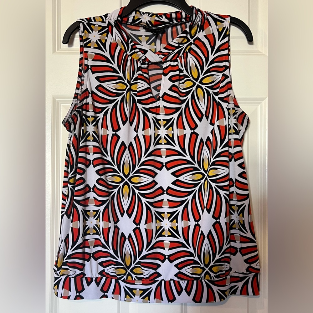 GUC Worthington sleeveless patterned top. Size PXL.